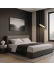 Lampada da terra LED con telecomando piantana design moderno bianco nero per camera soggiorno ufficio