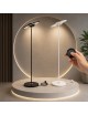 Lampada da terra LED con telecomando piantana design moderno bianco nero per camera soggiorno ufficio