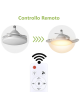 Ventilatore a lampadario led da soffitto attacco E27 con telecomando luce dimmerabile calda naturale bianca 3 velocità