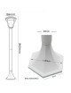 Lampione da giardino 86 cm per esterno attacco lampadina E27 lanterna paletto moderno grigio antracite bianco