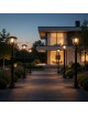 Lampione da giardino 86 cm per esterno attacco lampadina E27 lanterna paletto moderno grigio antracite bianco