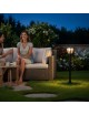 Lampione da giardino 86 cm per esterno attacco lampadina E27 lanterna paletto moderno grigio antracite bianco