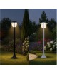 Lampione da giardino 86 cm per esterno attacco lampadina E27 lanterna paletto moderno grigio antracite bianco