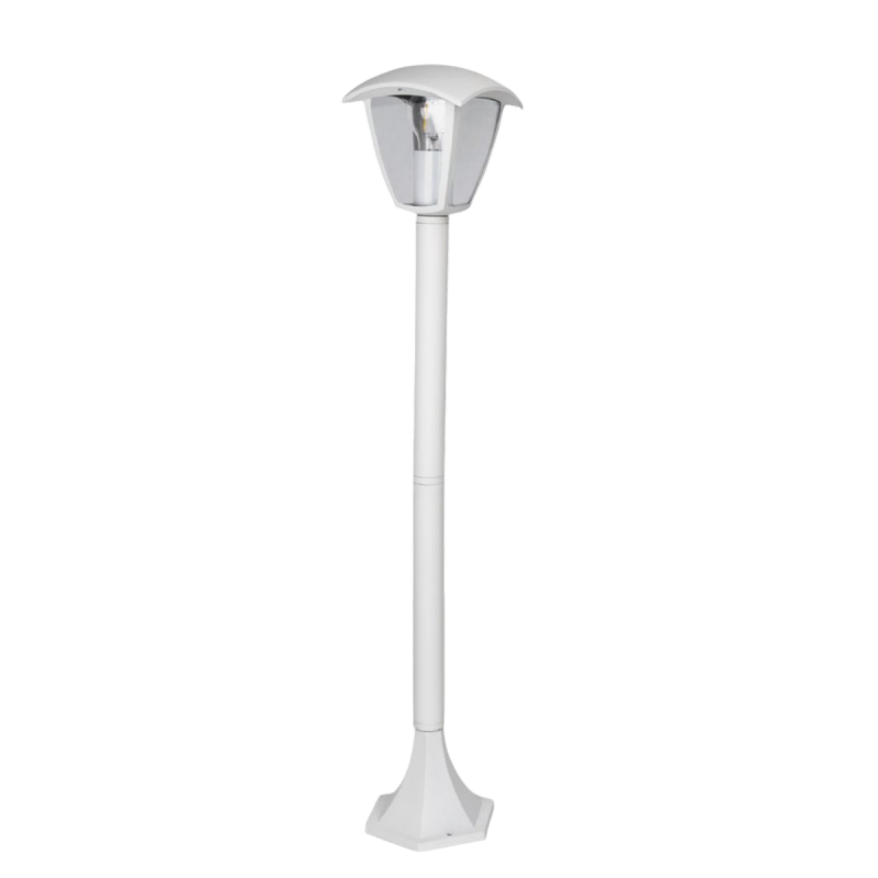 Lampione da giardino 86 cm per esterno attacco lampadina E27 lanterna paletto moderno grigio antracite bianco