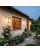 Applique da parete per esterno a lanterna attacco lampadina E27 lampada design moderno da giardino grigio antracite bianco