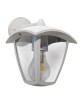 Applique da parete per esterno a lanterna attacco lampadina E27 lampada design moderno da giardino grigio antracite bianco