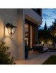 Applique da parete per esterno a lanterna attacco lampadina E27 lampada design moderno da giardino grigio antracite bianco