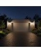 Applique da parete per esterno a lanterna attacco lampadina E27 lampada design moderno da giardino grigio antracite bianco