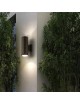 Applique da parete a cilindro per esterno luce sopra e sotto con attacco GU10 nero bianco grigio marrone