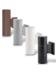 Applique da parete a cilindro per esterno luce sopra e sotto con attacco GU10 nero bianco grigio marrone