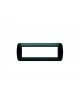 Placca compatibile con Living International Nero lucido 3 4 7 posti supporti L4703 LN4703