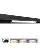 Faretto proiettore a barra lineare led 14W nero magnetico copertura opaca per binario monofase 48V luce calda naturale bianca