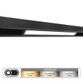 Faretto proiettore a barra lineare led 12W nero magnetico copertura opaca per binario 48V luce calda naturale bianca