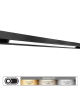 Faretto proiettore a barra lineare led 20W nero magnetico copertura opaca per binario 48V luce calda naturale bianca