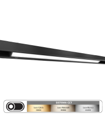 Faretto proiettore a barra lineare led 20W nero magnetico copertura opaca per binario 48V luce calda naturale bianca
