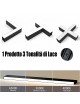 Plafoniera led lineare 40W 120cm collegabile modulabile lampada da soffitto nero luce bianca naturale per ufficio casa