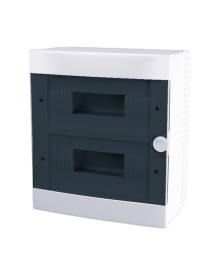 Quadro elettrico da parete centralino 24 moduli 2x12 DIN box scatola IP40 per interruttori magnetotermici differenziali