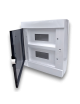 Quadro elettrico da parete centralino 24 moduli 2x12 DIN box scatola IP40 per interruttori magnetotermici differenziali
