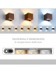 Applique da perete led per esterno a cubo marrone 12W fascio luce regolabile lampada per balcone giardino ingresso