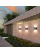 Applique da perete led per esterno a cubo grigio 12W fascio luce regolabile lampada per balcone giardino ingresso