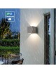 Applique da perete led per esterno a cubo grigio 12W fascio luce regolabile lampada per balcone giardino ingresso