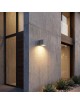 Applique da perete led per esterno a cubo grigio 12W fascio luce regolabile lampada per balcone giardino ingresso