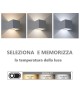Applique da perete led per esterno a cubo grigio 12W fascio luce regolabile lampada per balcone giardino ingresso