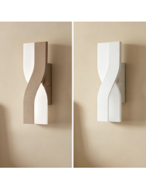 Applique led intrecciato tortora beige bianco 6W lampada da parete luce naturale bianca calda per camera soggiorno bagno ufficio
