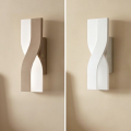 Applique led intrecciato tortora beige bianco 6W lampada da parete luce naturale bianca calda per camera soggiorno bagno ufficio