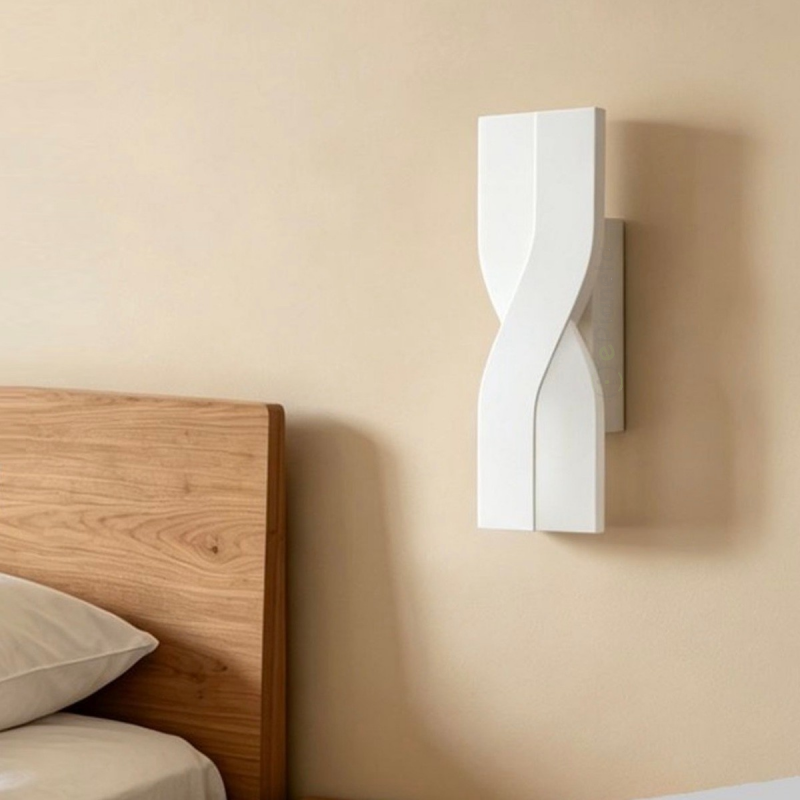 Applique led intrecciato tortora beige bianco 6W lampada da parete luce naturale bianca calda per camera soggiorno bagno ufficio