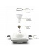 Portafaretto quadrato in gesso con foro conico da incasso a scomparsa controsoffitto per faretti led GU10