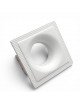 Portafaretto quadrato in gesso con foro conico da incasso a scomparsa controsoffitto per faretti led GU10