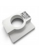 Portafaretto quadrato in gesso con foro conico da incasso a scomparsa controsoffitto per faretti led GU10