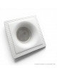 Portafaretto quadrato in gesso con foro conico da incasso a scomparsa controsoffitto per faretti led GU10