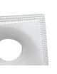 Portafaretto quadrato in gesso con foro a cono largo da incasso a scomparsa controsoffitto per faretti led GU10