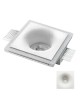 Portafaretto quadrato in gesso con foro a cono largo da incasso a scomparsa controsoffitto per faretti led GU10