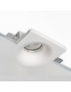 Portafaretto quadrato in gesso con foro a cono largo da incasso a scomparsa controsoffitto per faretti led GU10