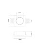 Portafaretto quadrato in gesso con foro a cono largo da incasso a scomparsa controsoffitto per faretti led GU10