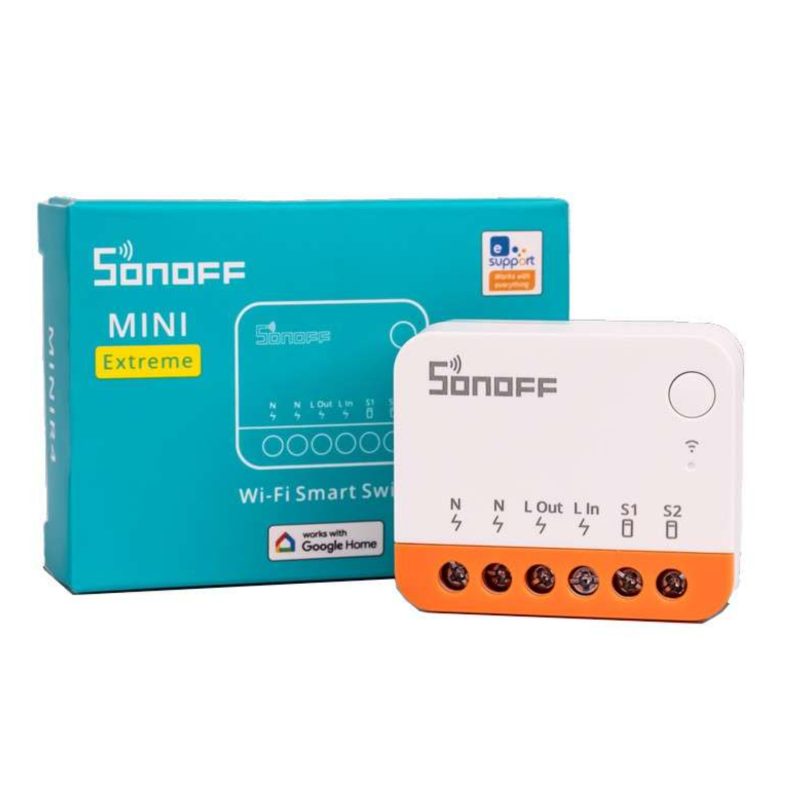 SONOFF MINI R4 Interruttore 2 canali switch Wireless per controllo remoto luci domotica con Alexa Google home smartphone 