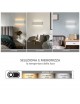 Applique da parete LED 15W tortora sabbia bianco lampada moderna rettangolare con luce sopra e sotto per interni
