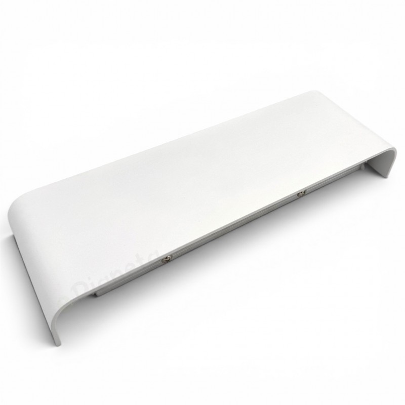 Applique da parete LED 15W tortora sabbia bianco lampada moderna rettangolare con luce sopra e sotto per interni