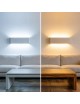 Applique da parete LED 15W tortora sabbia bianco lampada moderna rettangolare con luce sopra e sotto per interni