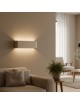 Applique da parete LED 15W tortora sabbia bianco lampada moderna rettangolare con luce sopra e sotto per interni