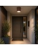 Plafoniera da soffitto per esterno a cilindro attacco GU10 lampada nero bianco marrone per balcone terrazzo ingresso