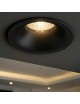 Portafaretto a cono tondo nero e bianco fisso per lampadina led GU10 foro Ø 75 mm