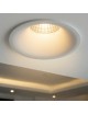 Portafaretto a cono tondo nero e bianco fisso per lampadina led GU10 foro Ø 75 mm