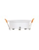 Portafaretto a cono tondo nero e bianco fisso per lampadina led GU10 foro Ø 75 mm
