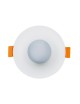Portafaretto a cono tondo nero e bianco fisso per lampadina led GU10 foro Ø 75 mm