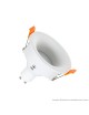 Portafaretto a cono tondo nero e bianco fisso per lampadina led GU10 foro Ø 75 mm