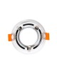 Portafaretto a cono tondo nero e bianco fisso per lampadina led GU10 foro Ø 75 mm